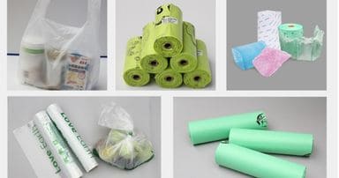 différents types de sacs compostables