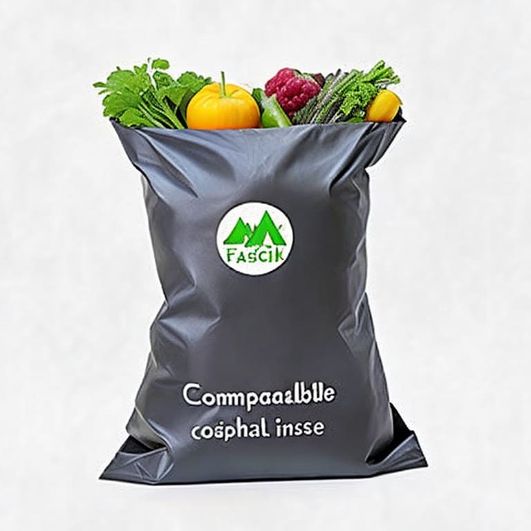 black compostable trash bag black