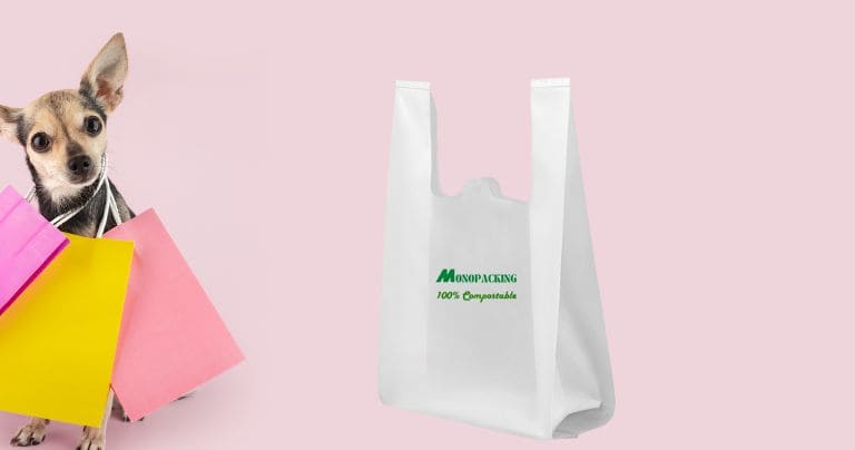 Reusable Compostable T-Shirt Bag for Groceries